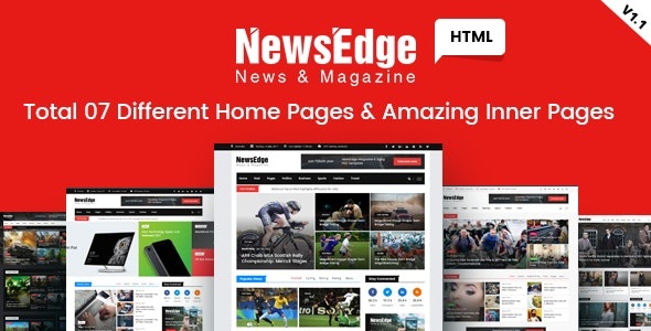 【HTML模板】NwsEdge v1.1 – 新闻 & 杂志类 HTML 模板