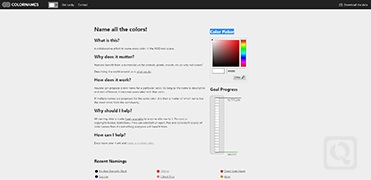 【有趣网址，创意网站】为所有RGB色彩起名-COLORNAMES