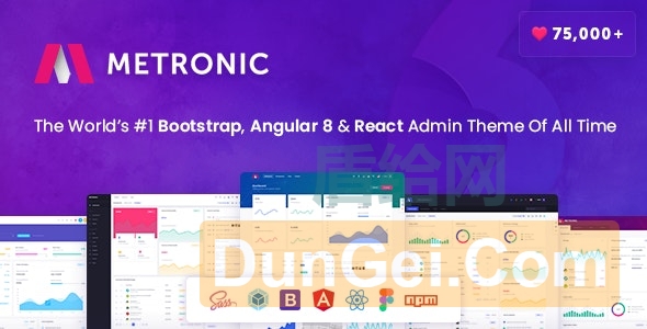 Metronic v6.4.2 – Bootstrap 4, Angular 8, React 后台模板[国外源码]