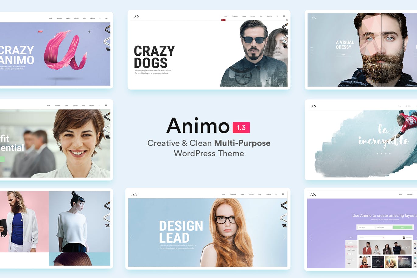 Animo – 创意和清洁的多功能WordPress主题[WordPress主题]