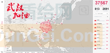 全球新型冠状病毒动态地图-The Coronavirus App[创意网站,有趣网址之家]