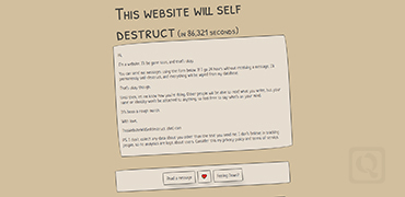 这个网站即将自毁-This website will self destruct[创意网站,有趣网址之家]-度崩网-几度崩溃