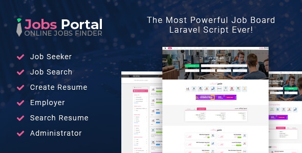 Jobs Portal v3.3 – Job Board Laravel Script求职招聘源码-度崩网-几度崩溃