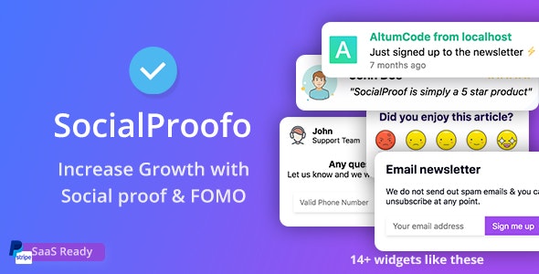 SocialProofo v6.2.0 – php在线社交信息推送系统