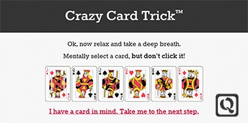 无比狗血的读心术-Crazy Card Trick-度崩网-几度崩溃