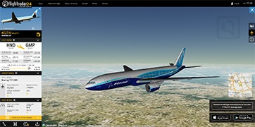 国际航班实时位置图-Flightradar24