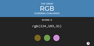 前端设计师小考-RGB Challenge-度崩网-几度崩溃