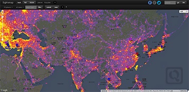 全球旅游胜地热点图-Sightsmap